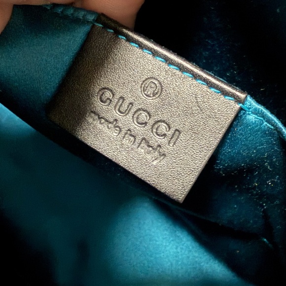 Gucci Ophidia Black Suede Sherry Stripe GG Crossbody Shoulder Bag – Small Size - Picture 7 of 12